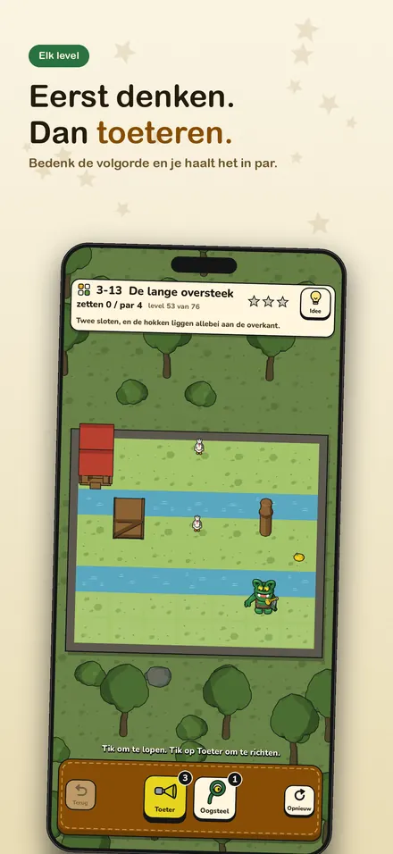 Level 3-13, De lange oversteek: twee sloten, en de hokken liggen allebei aan de overkant